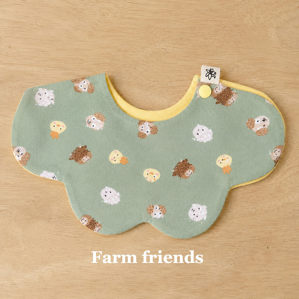 Thumbnail: handmade baby bib | soft cotton flower design | suitable for 0–3yrs 