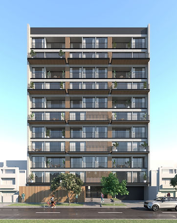 Fachada elegante en exclusivo proyecto de Gonzales de la Rosa, San Isidro