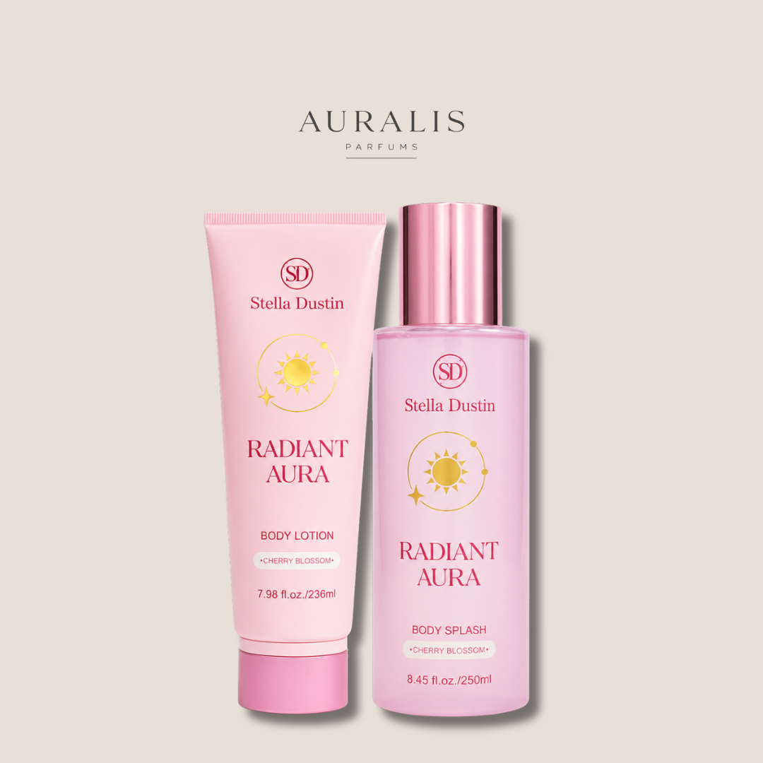 Loción corporal 236 ml y splash 250 ml Stella Dustin Radiant Aura Coconut Dream
