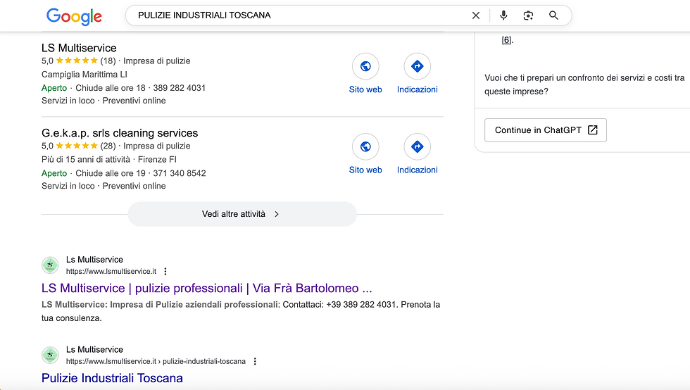 Pagina Google Ls Multiservice Follonica