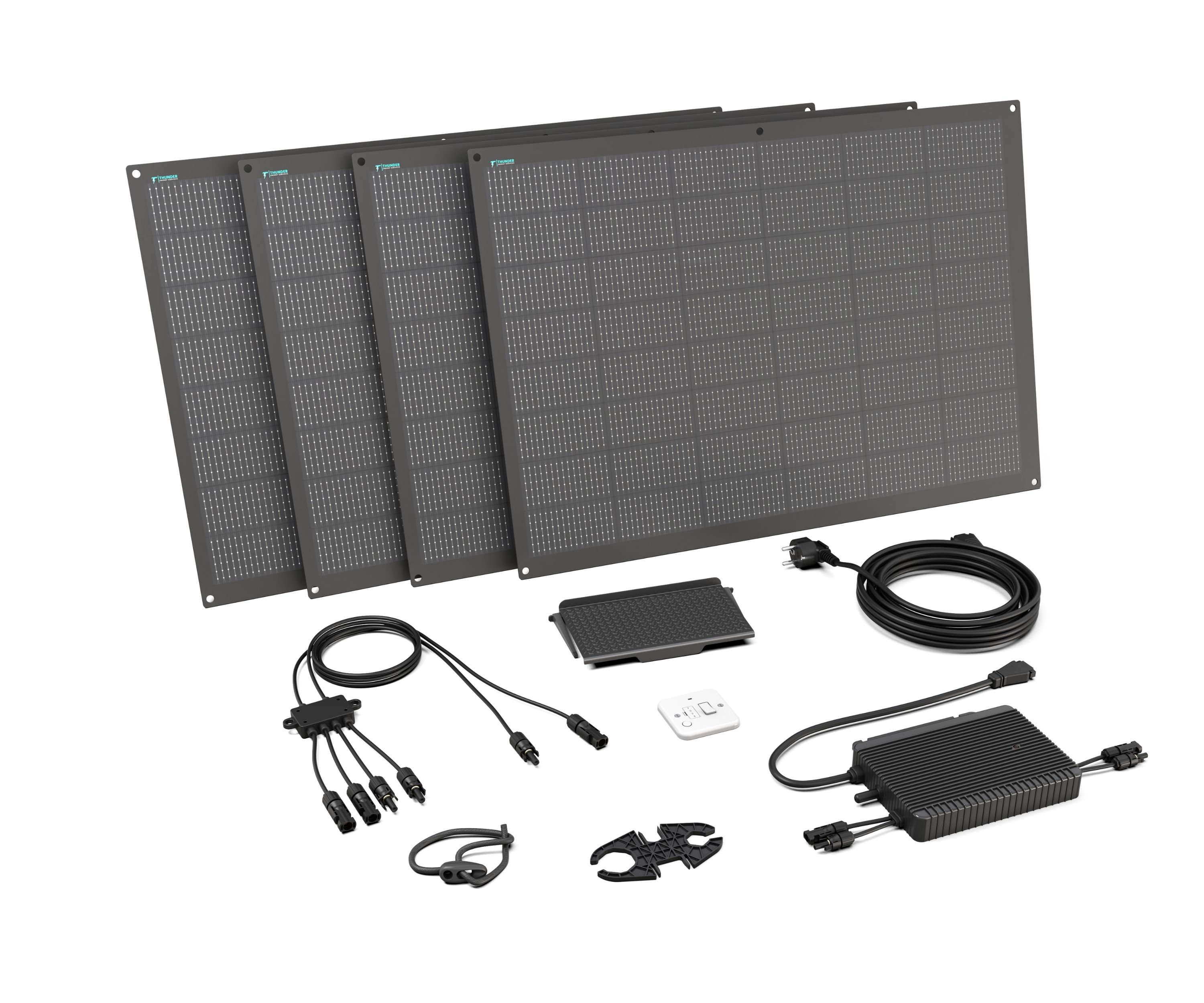 Storm 710W Plug-in Solar Kit (4x 178W Flexible TopCon + Hoymiles HMS-800W-2T)