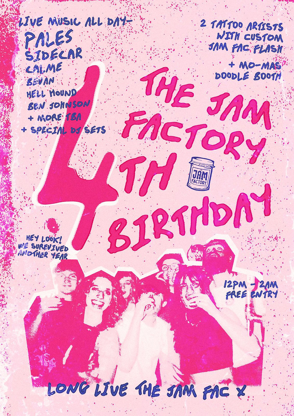 Jam is Four: PALES & many more live @ The Jam Factory