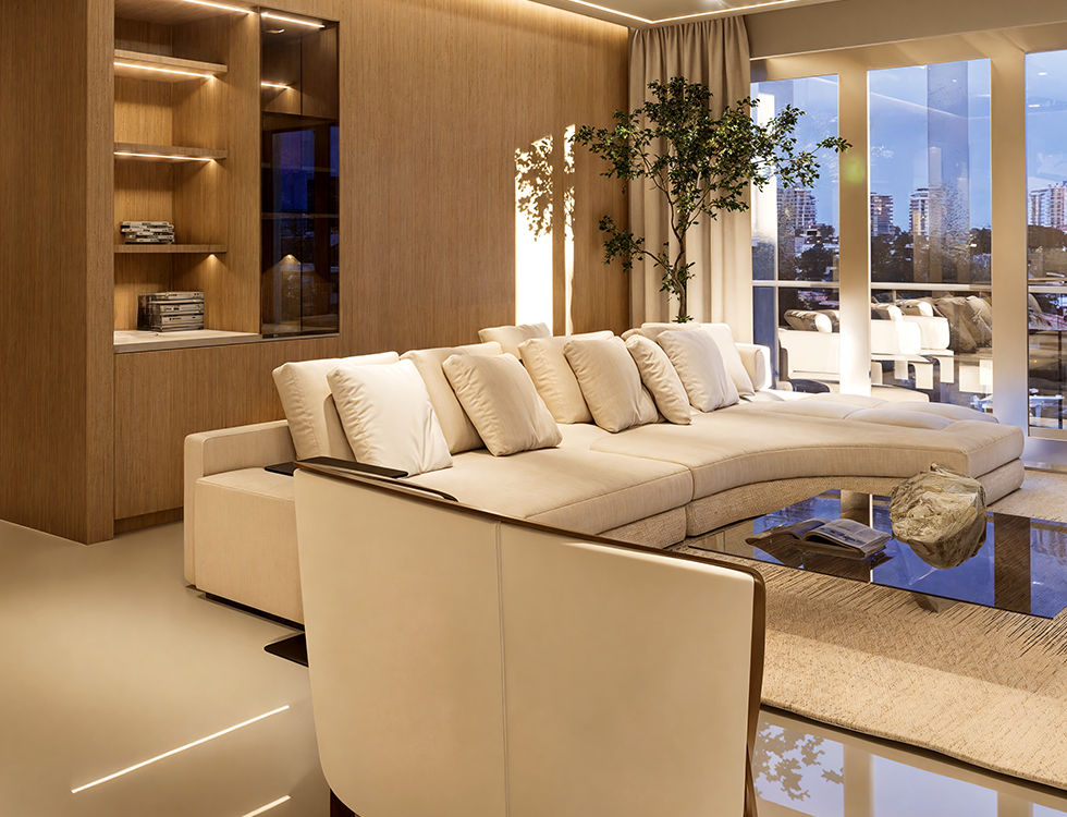 Modern living room renovation Miami