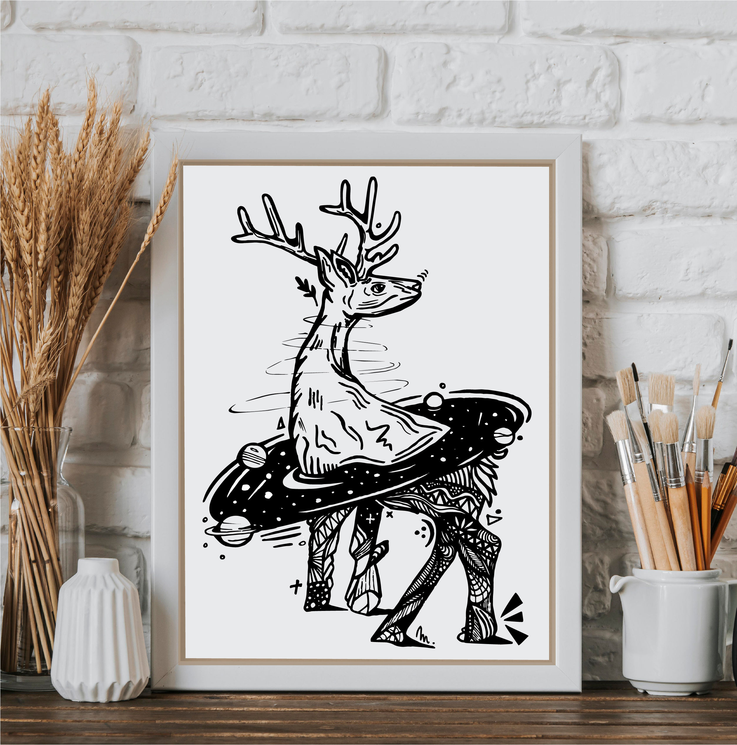Galactic Deer Print