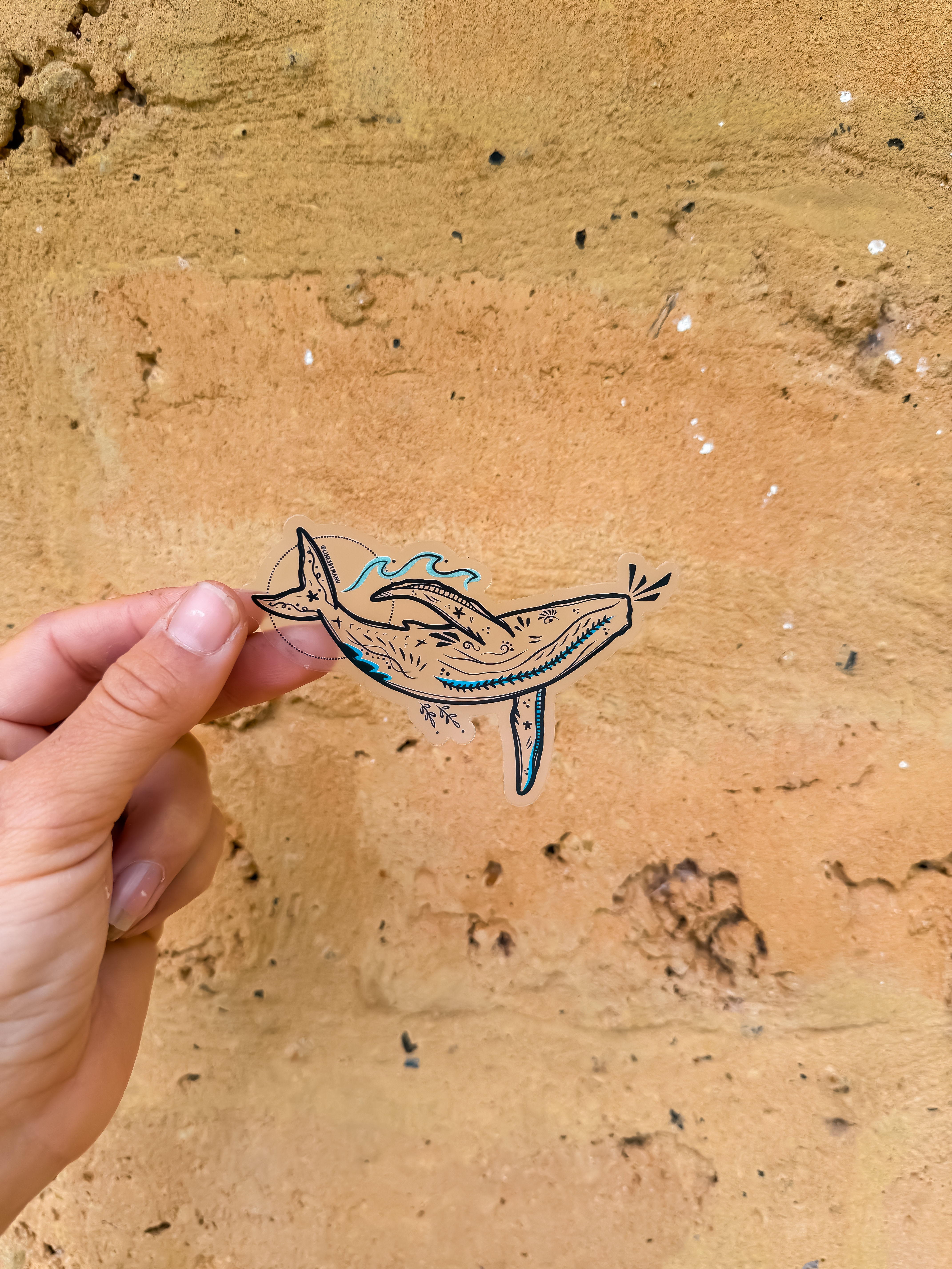 Whale geometric Sticker