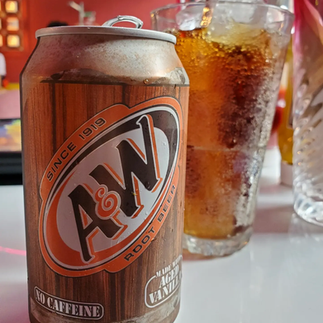 A&W root beer at Burger Lion, Osaka Japan.