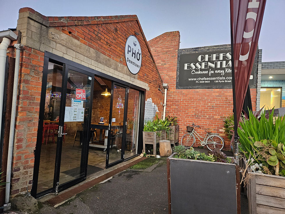 Pho Downtown store font, in Geelong, Victoria, Australia
