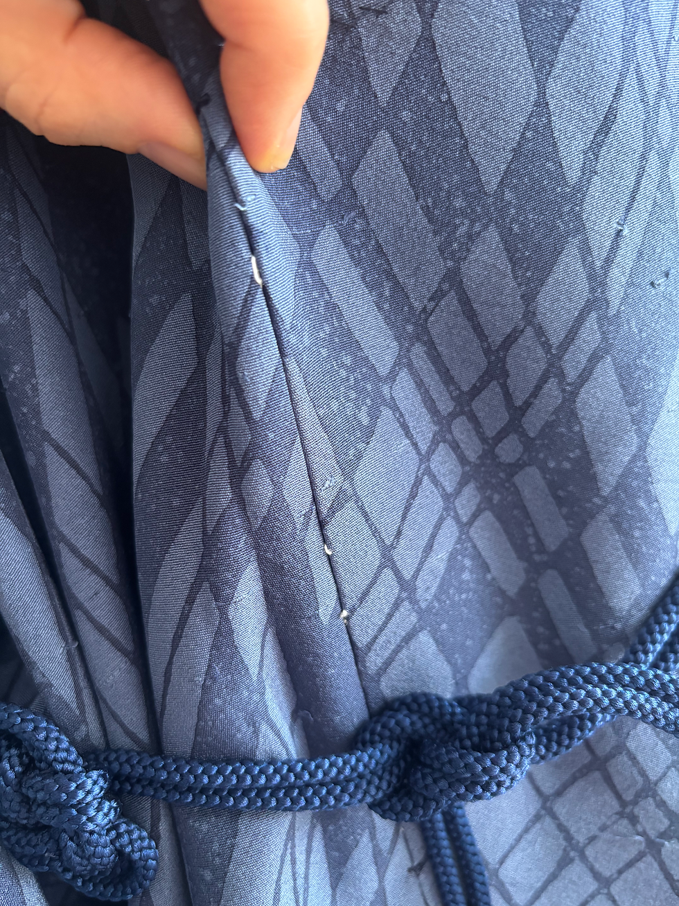 Thumbnail: Luxurious royal blue silk coat