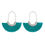 Thumbnail: Mye1038 - Fan Shape Drop Hoop Earrings