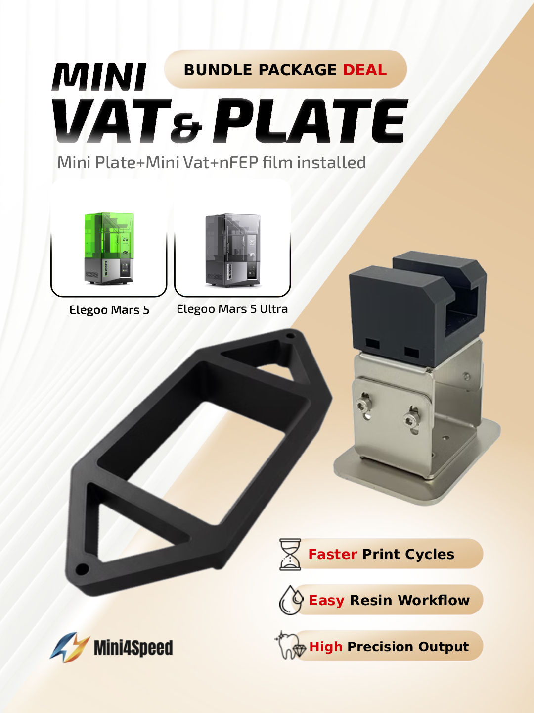 Mini cuba y placa para Elegoo Mars 5 / 5 Ultra