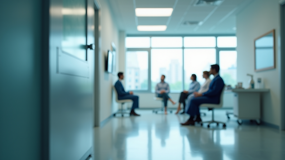 Eye-level view of a consultation room in a medical facility