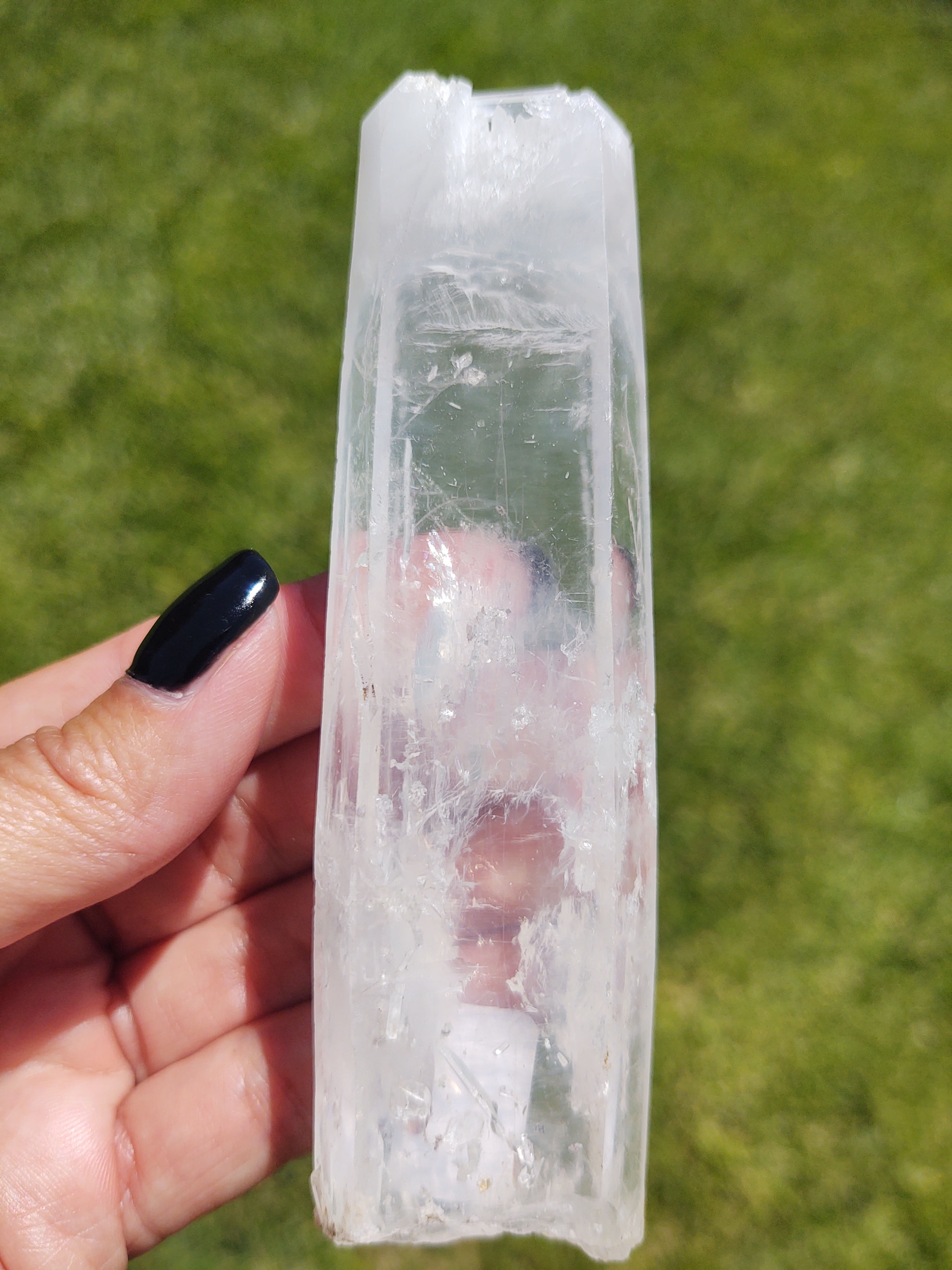 Blue Mist White Crown Quartz Wand