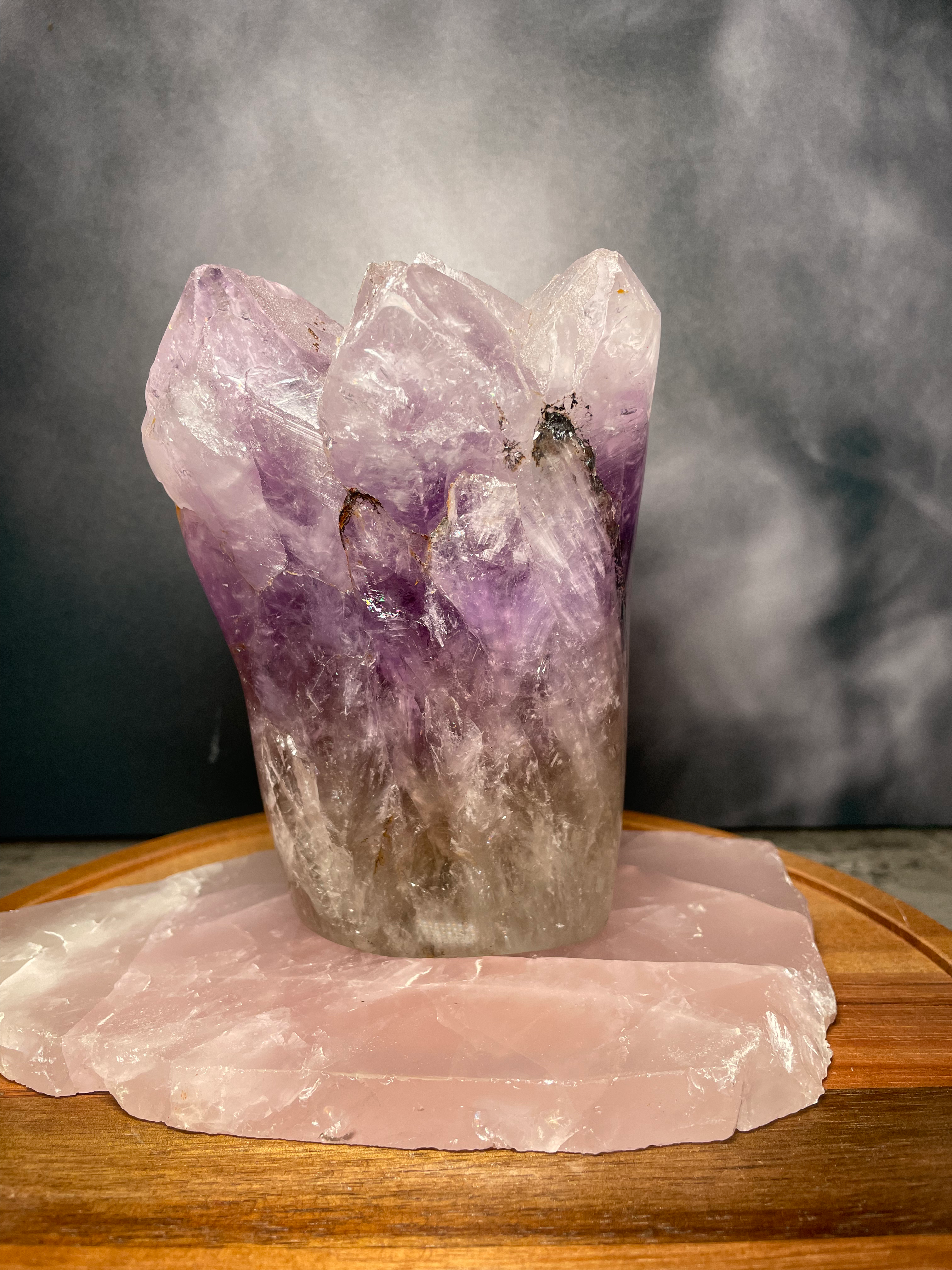 Semi Polished Amethyst Free Form