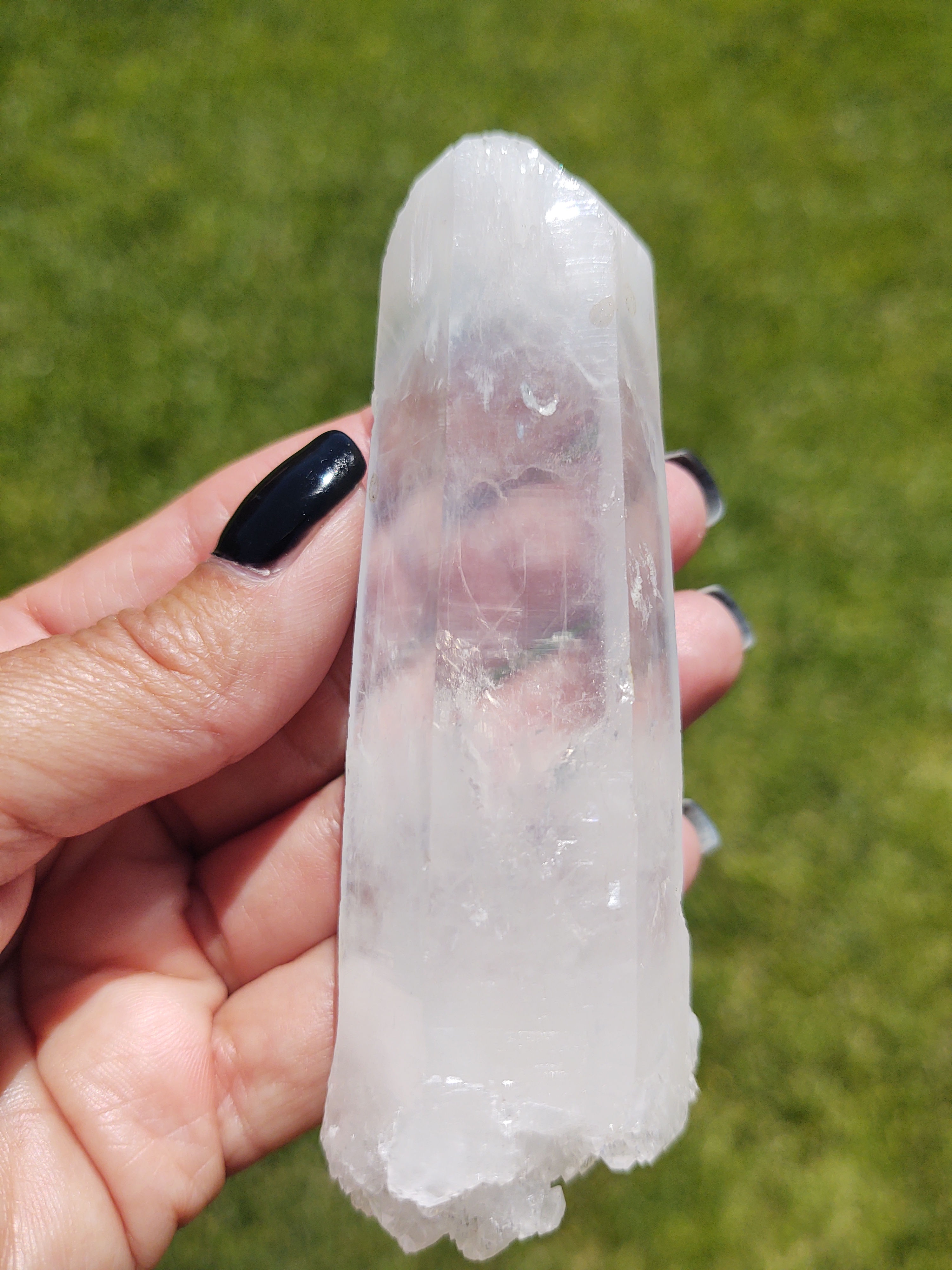 Blue Mist White Crown Quartz Wand