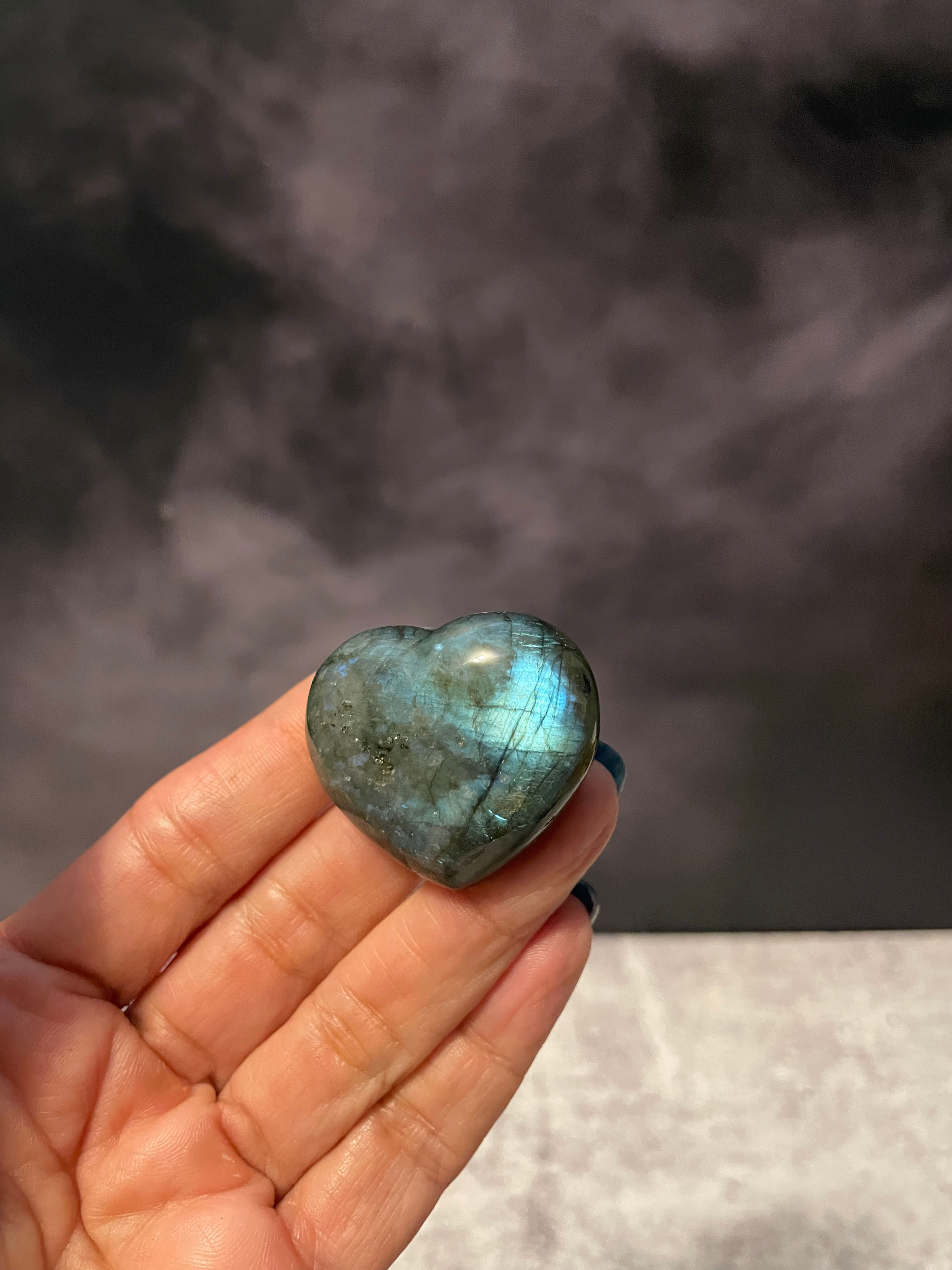 Labradorite Heart