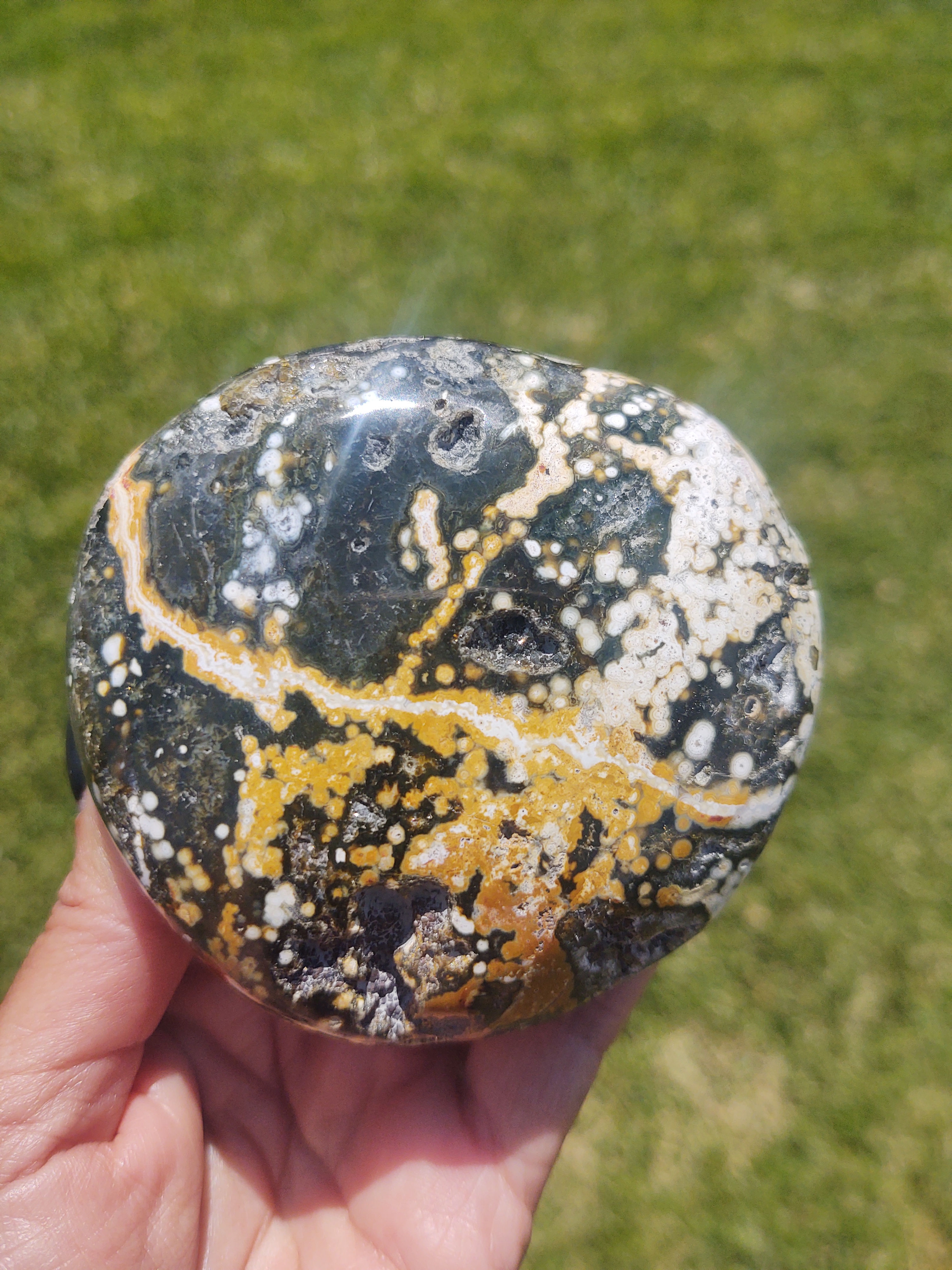 XXL Ocean Jasper Palm Stone