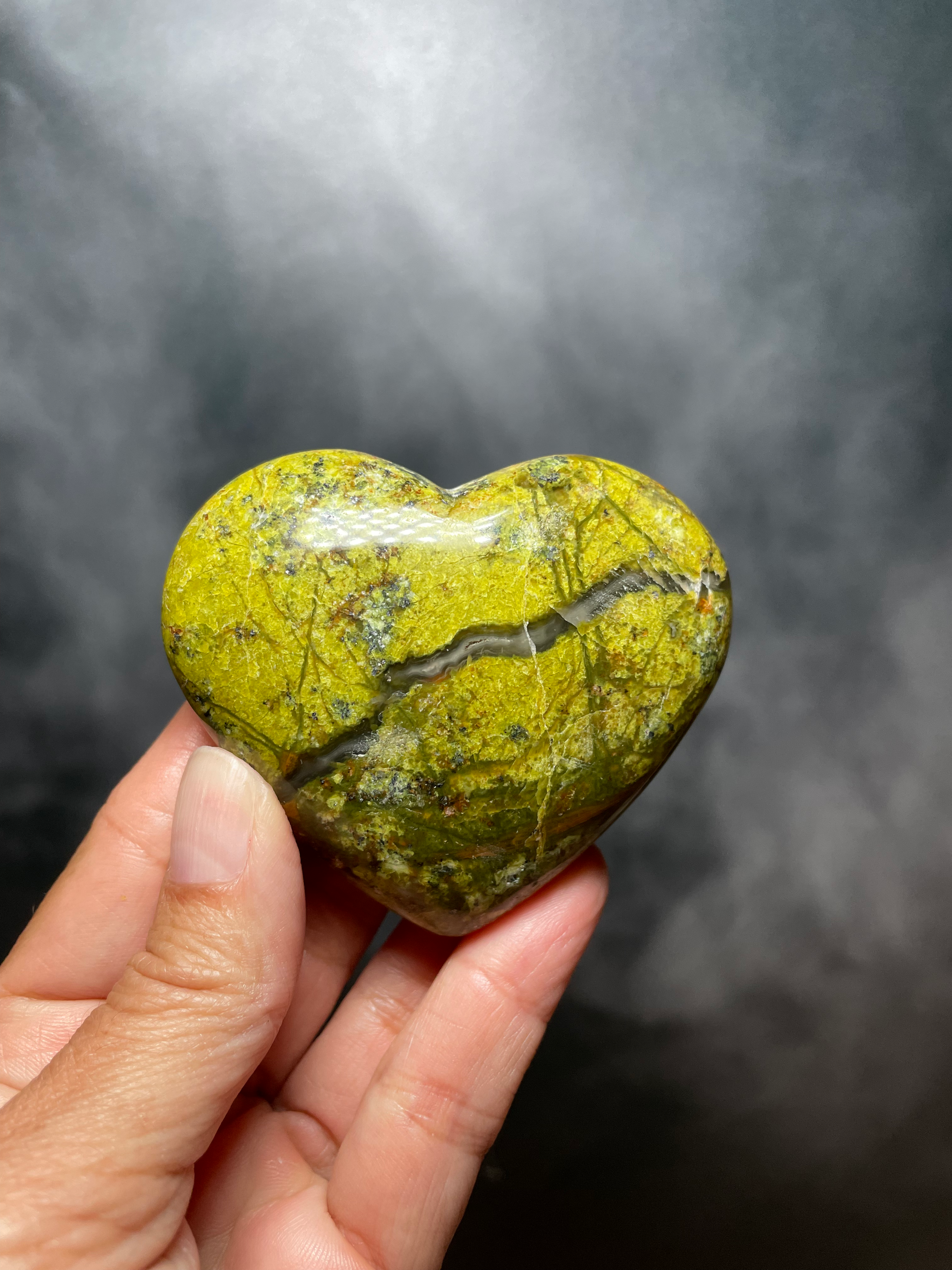 Green Opal Heart