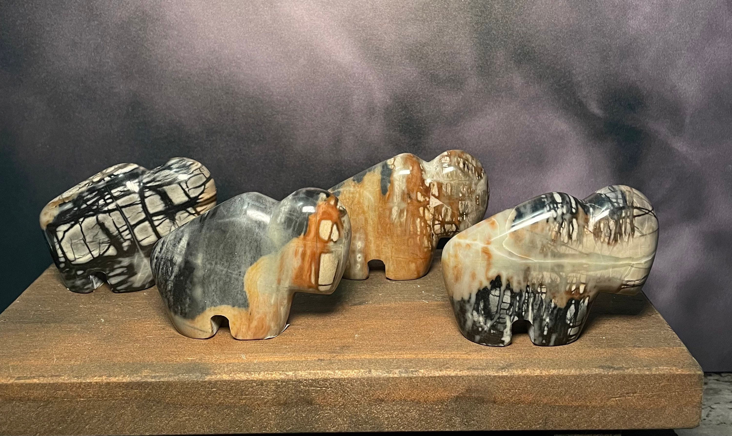 Picasso Jasper Buffalo Carving