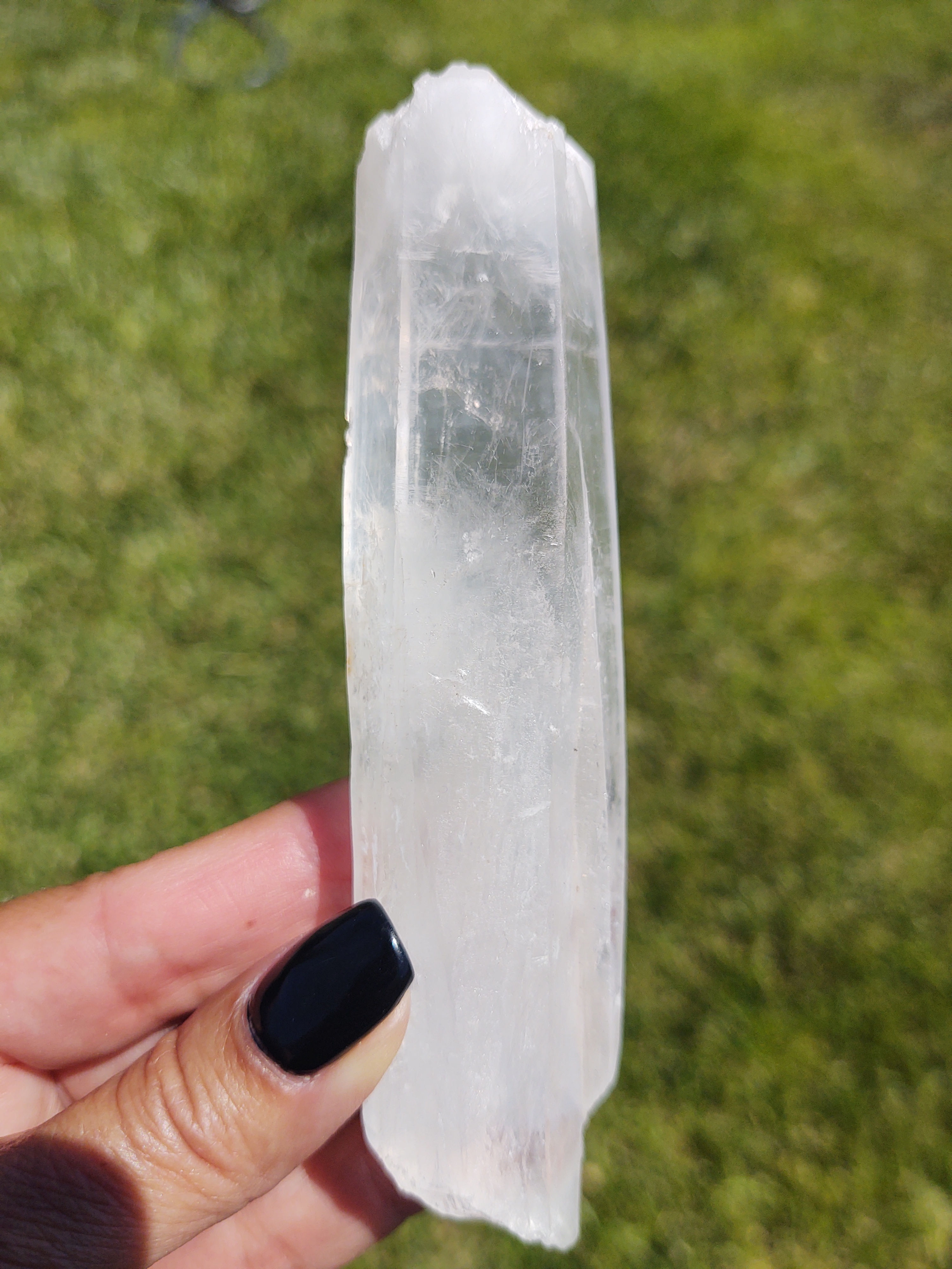 Blue Mist White Crown Quartz Wand
