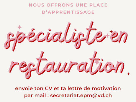Pas de cours d'ECG du 15 au 19 avril 2024. Vous avez uniquement les cours de connaissances professionnelles en raison des examens finaux.