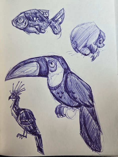 Stylized Rainforest Animal Studies