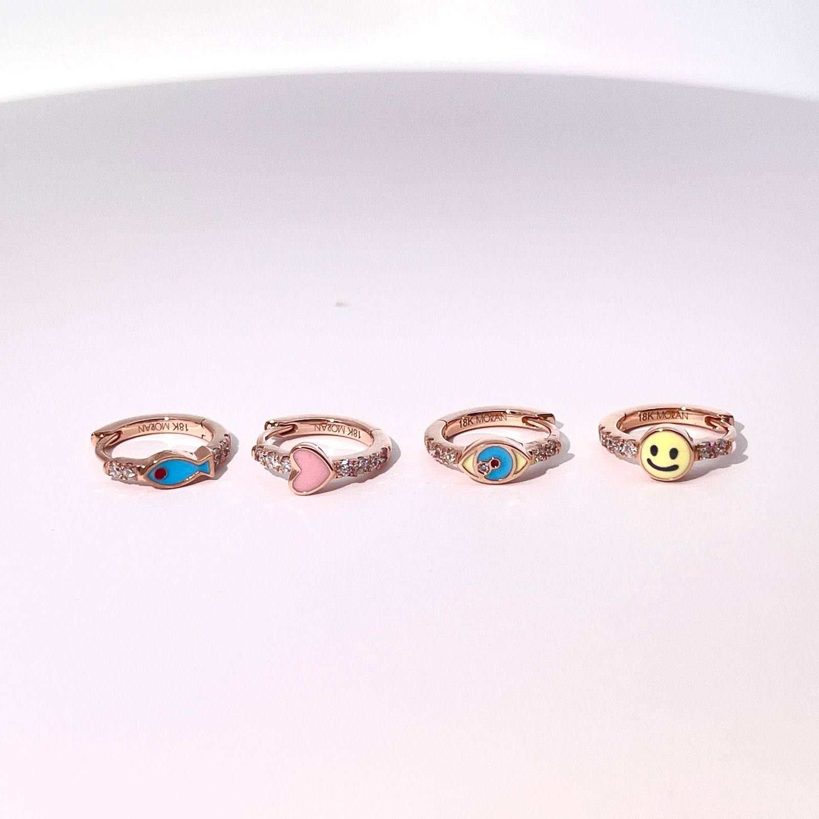 Diamond Charm Huggies