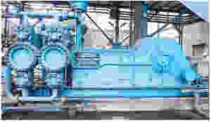 Pumping mine tailings outside, above ground.