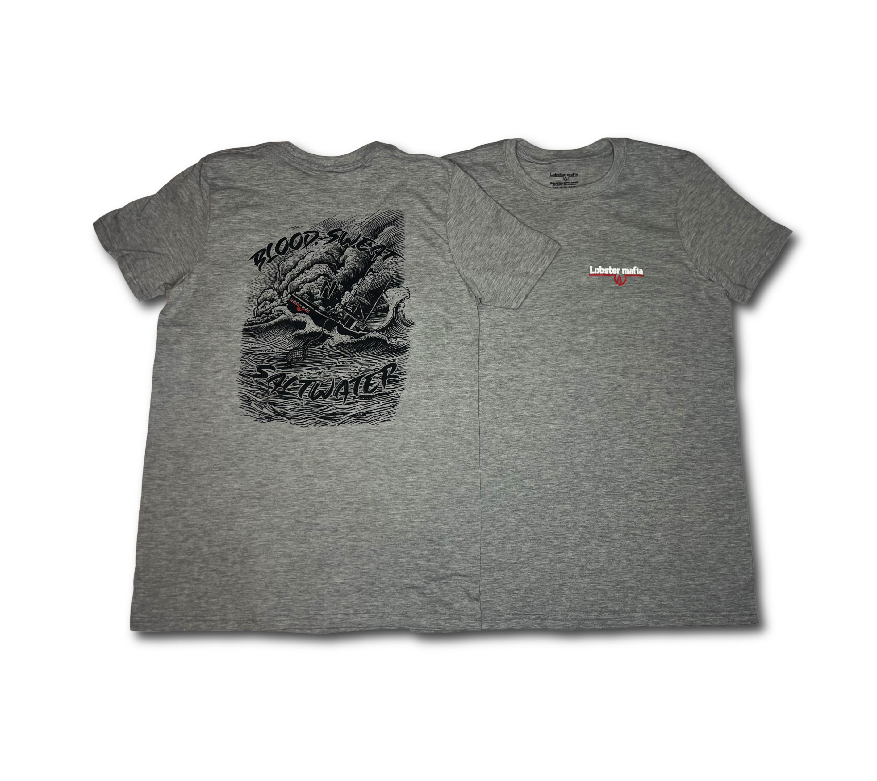 LOBSTER MAFIA - Mens T - Grey BS&S