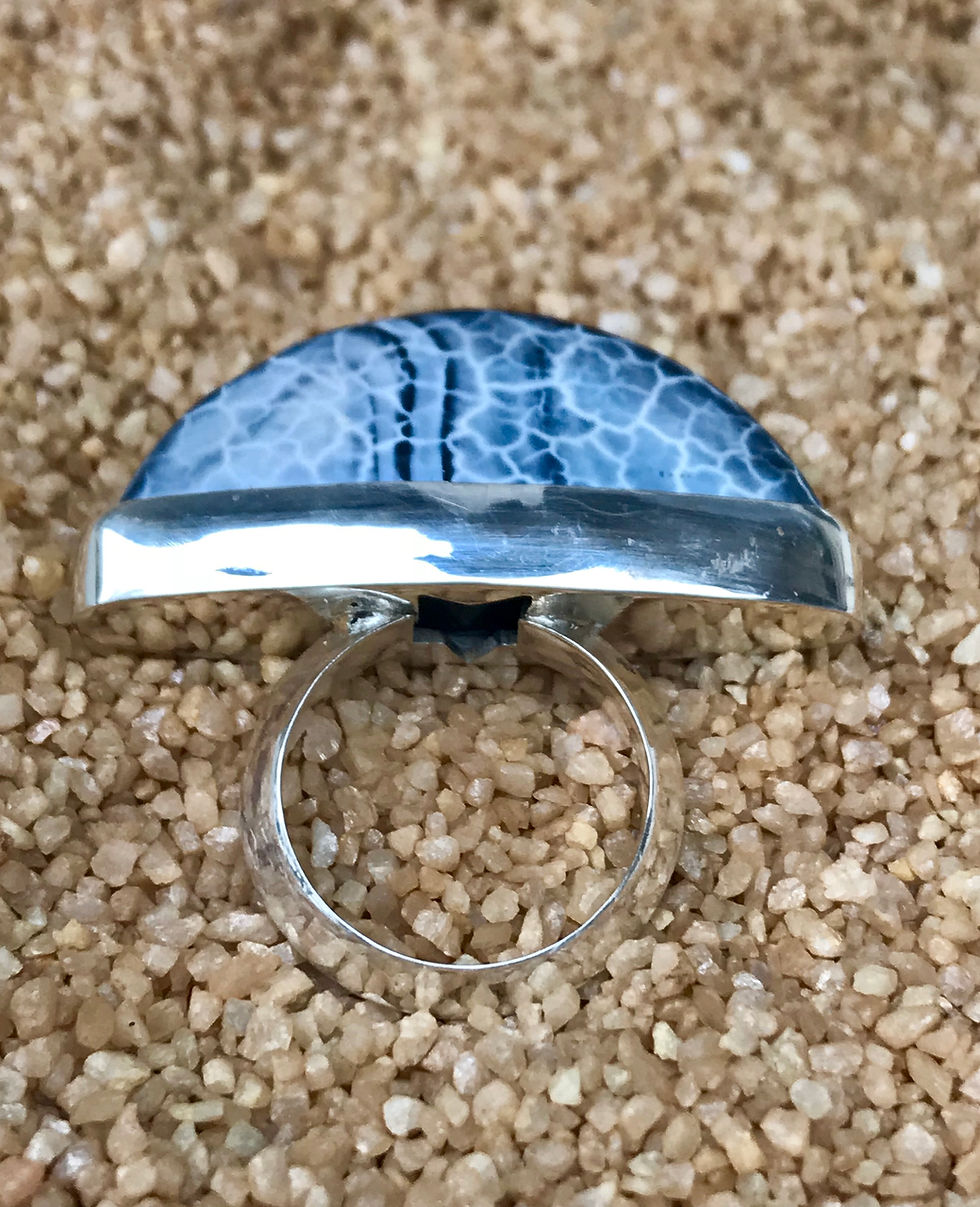 Thumbnail: Etched Agate Ring