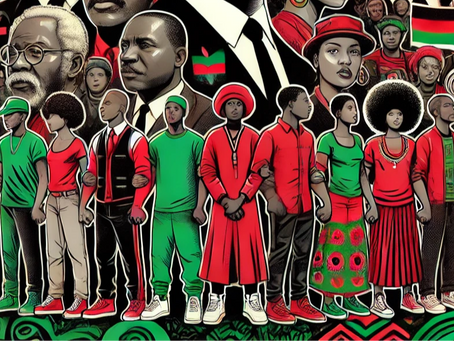 black americans standing together in solidarity.