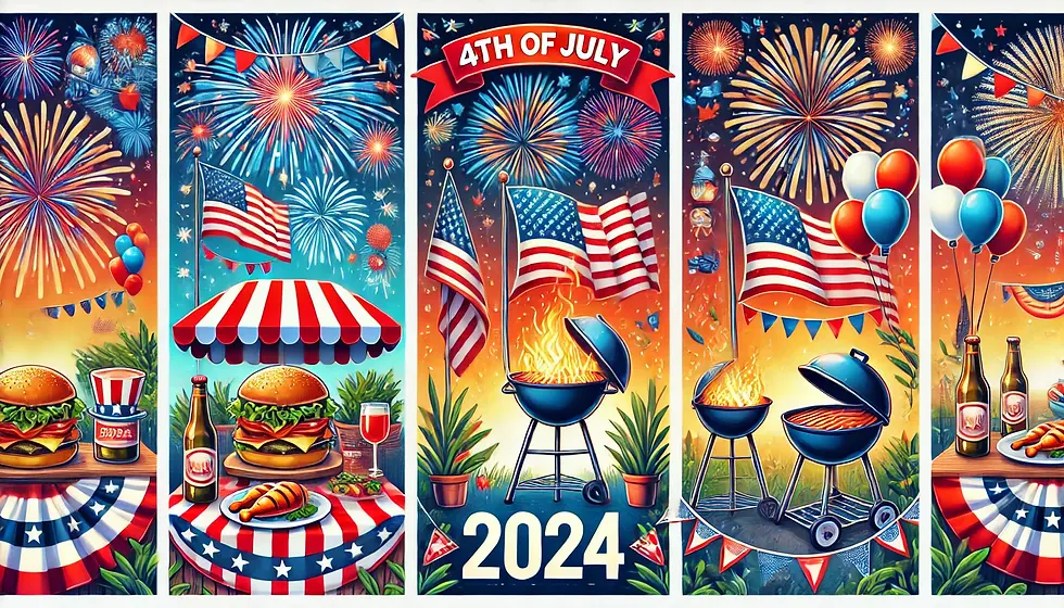 Fireworks and BBQs, July 4th, 2024