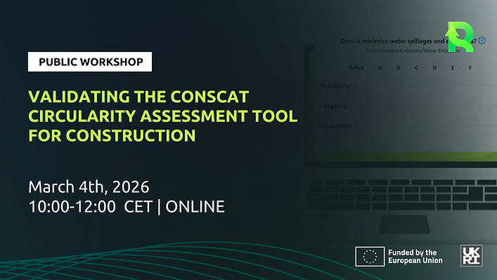 Circularity assessment tool for construction