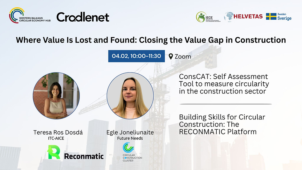 RECONMATIC Joins Western Balkans Webinar on Closing the Value Gap in Construction