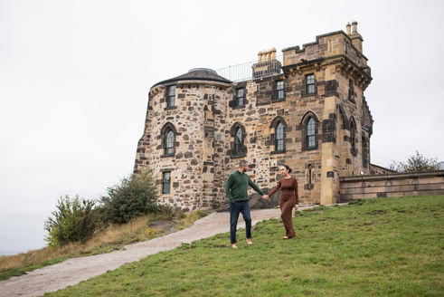 Edinburgh Couple Engagement Photography Shoot Calton Hill