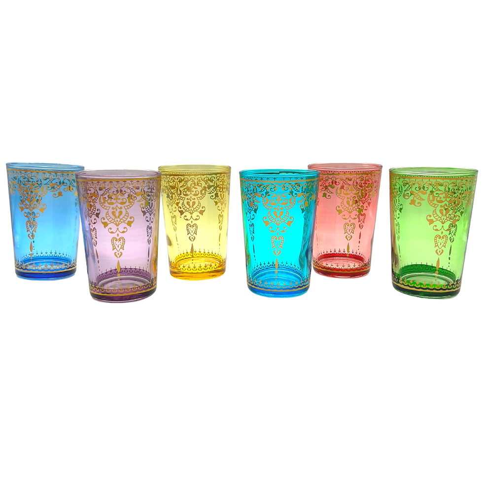 Thumbnail: Set of 6 Moroccan Tea Glasses
