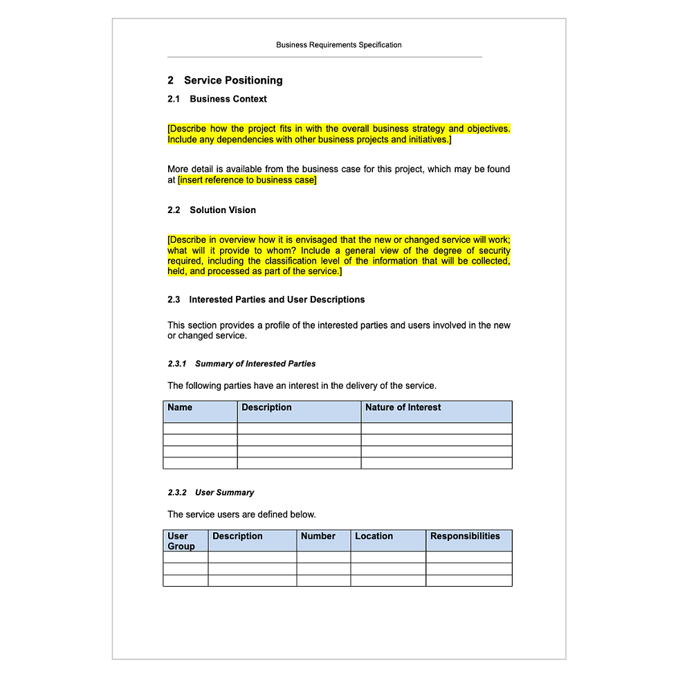 Thumbnail: ISO 27001  Business Requirements Specification Procedure