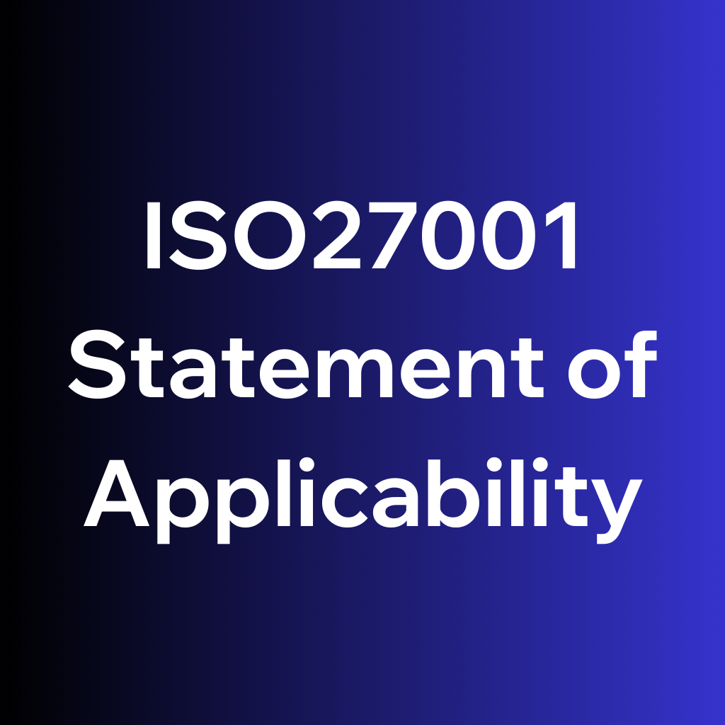 ISO 27001 Statement of Applicability