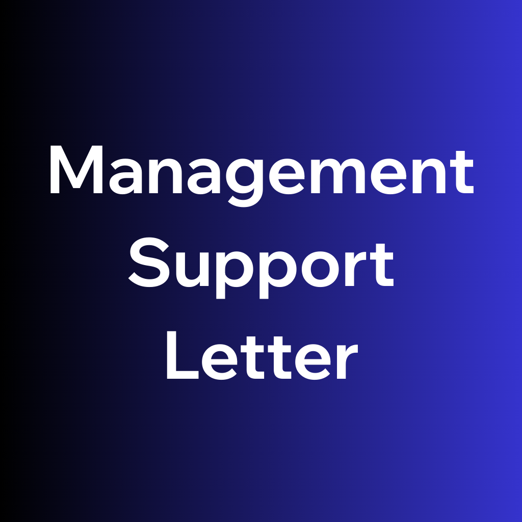 ISO 27001 Management Support Letter