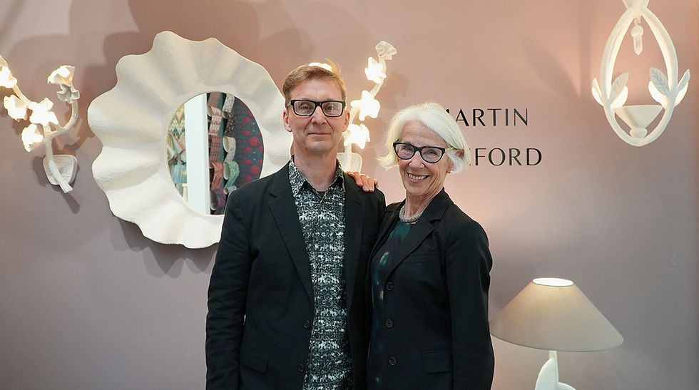 Martin and Pamela at their stand during London Design Week