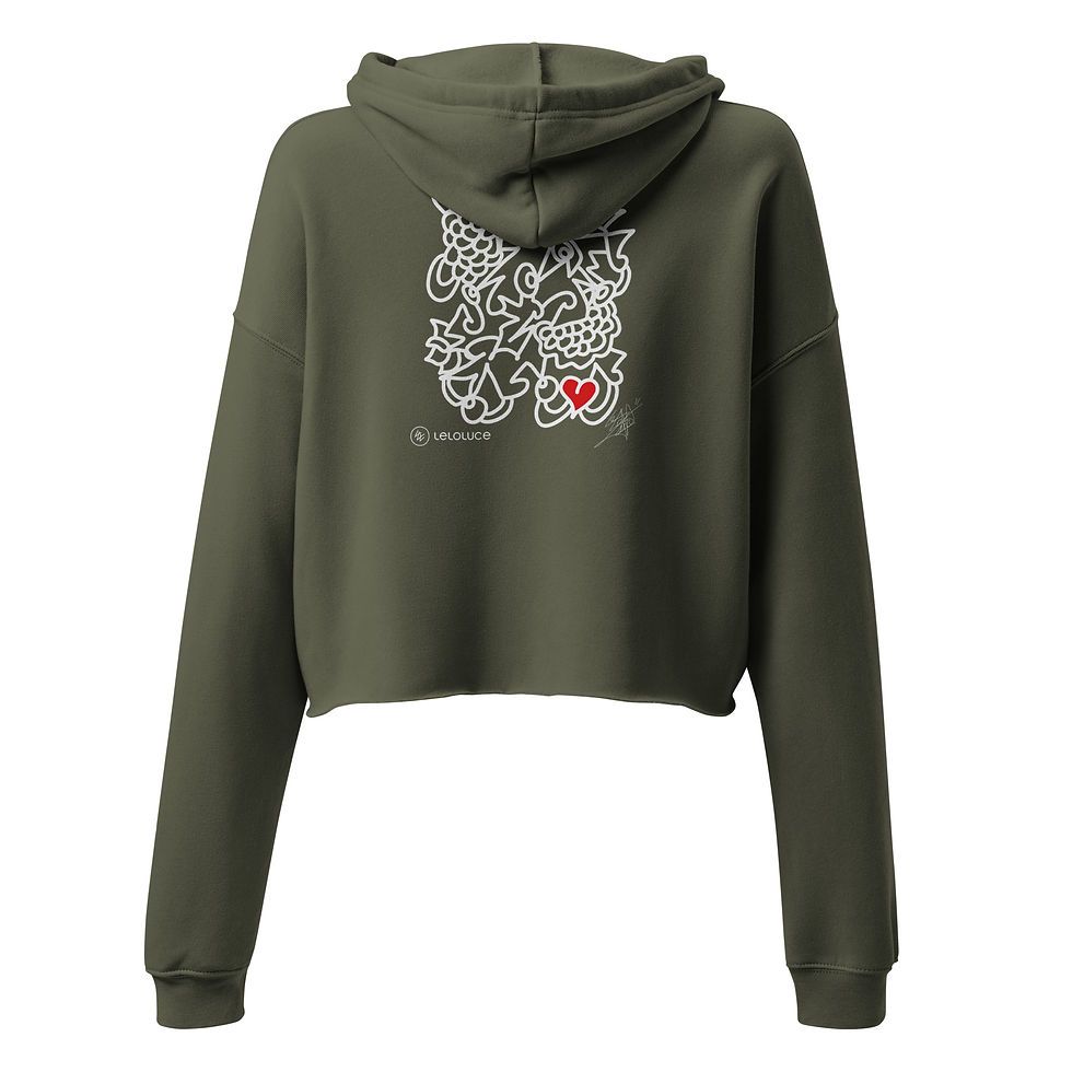 Miniature : Sweat Crop Femme LELOLUCE - Black & White Edition