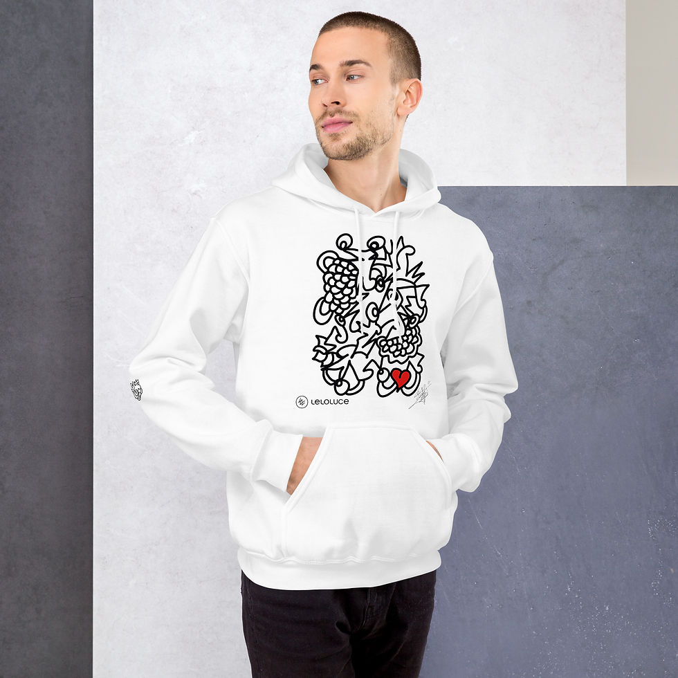 Miniature : Hoodie Unisexe LELOLUCE - Black Line - Color Edition