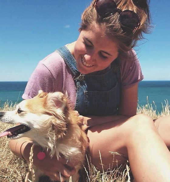 Maddie the groomer with her dog