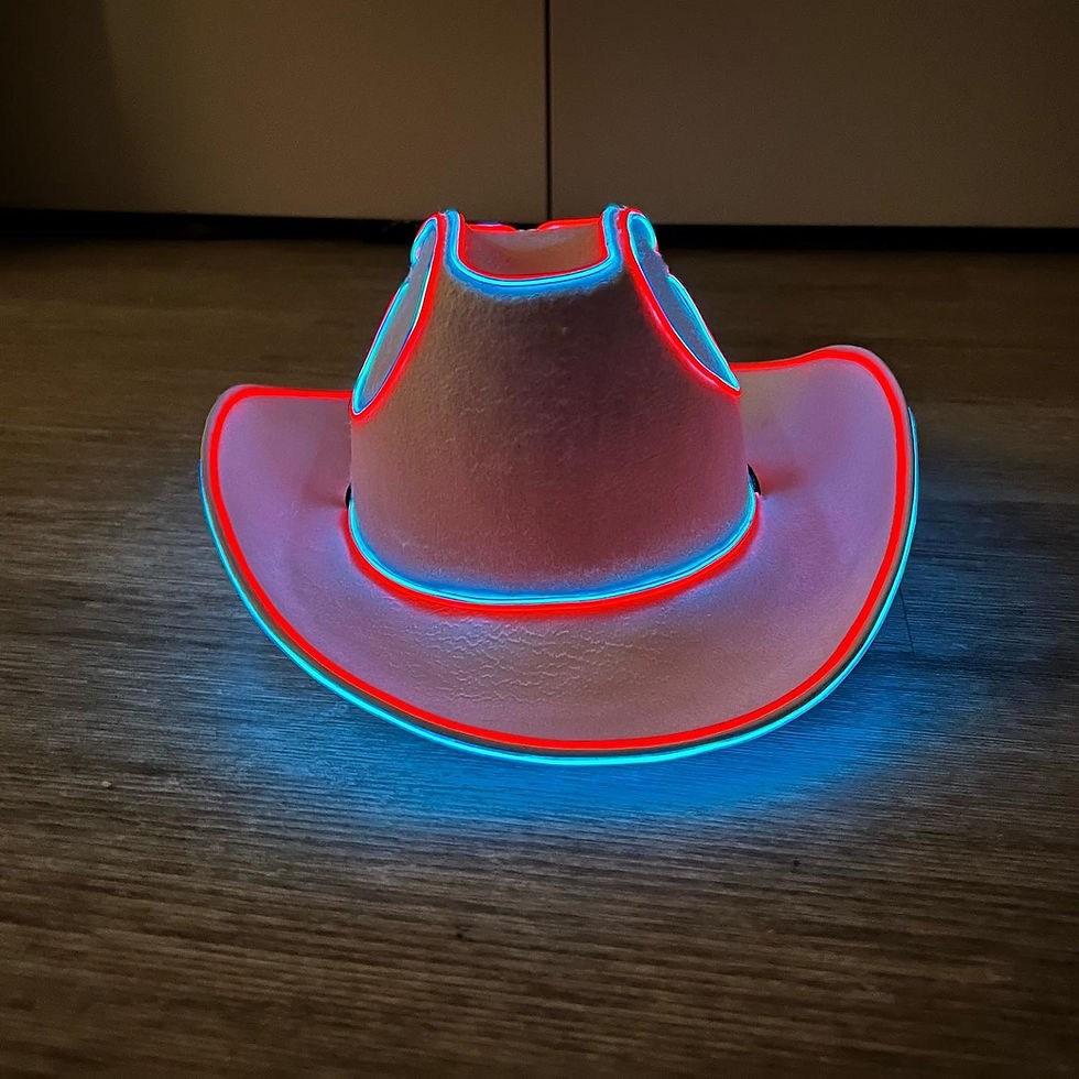 Miniature : Two Colored Light Up Cowboy Hat