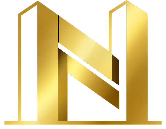 Gold 3D letter N