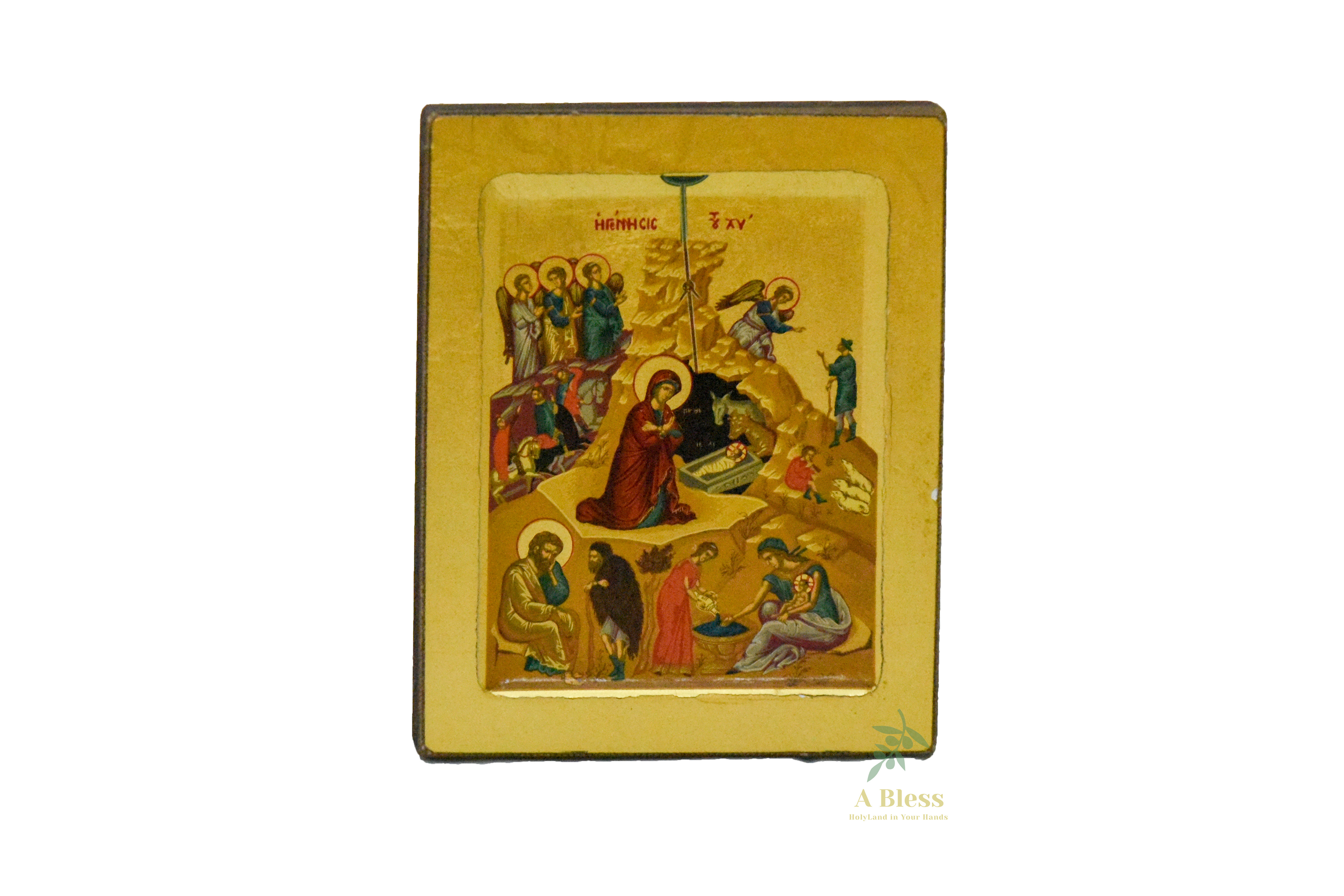 Nativity Hand Painted Icon on Canvas (S)