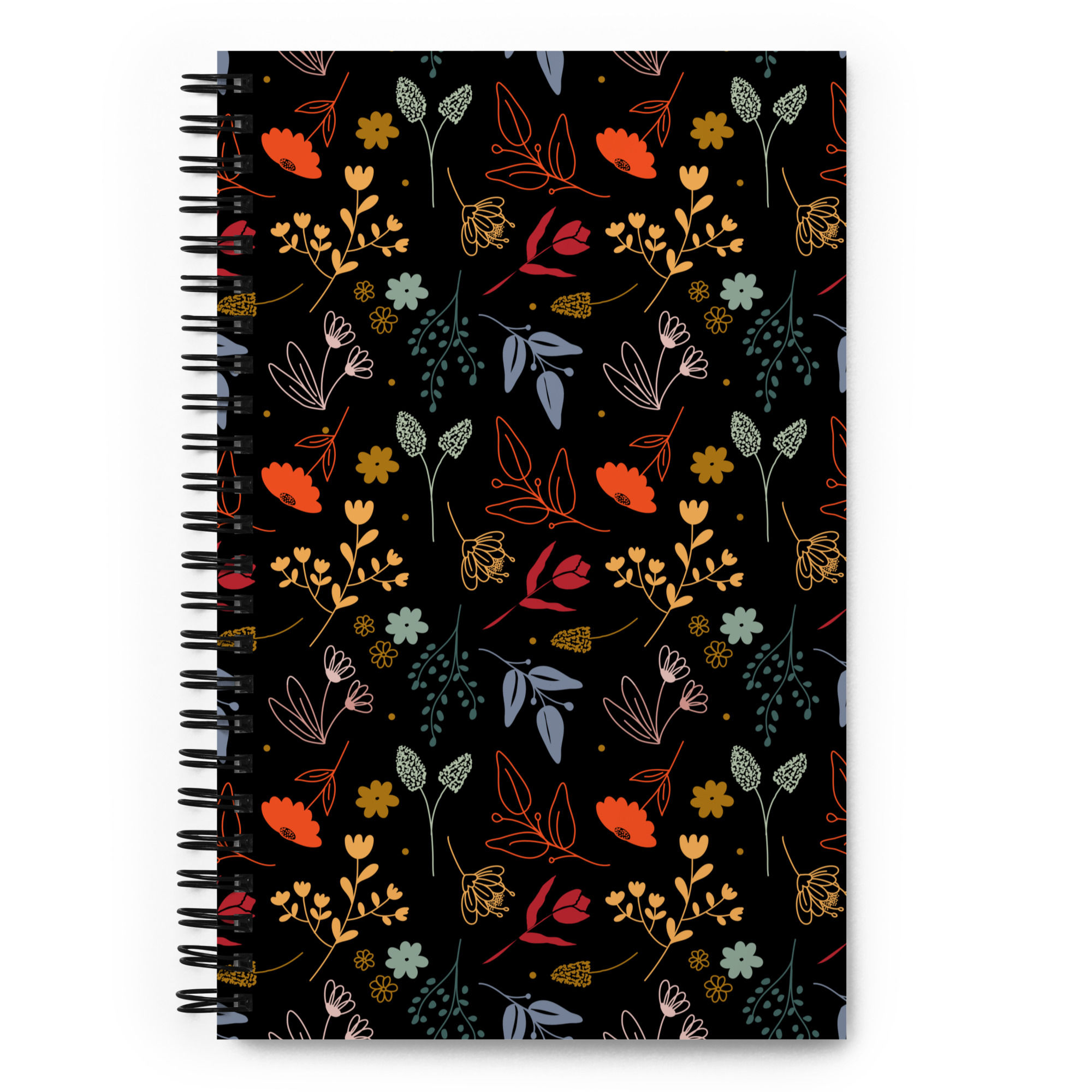 Notebook Miniflowers Black