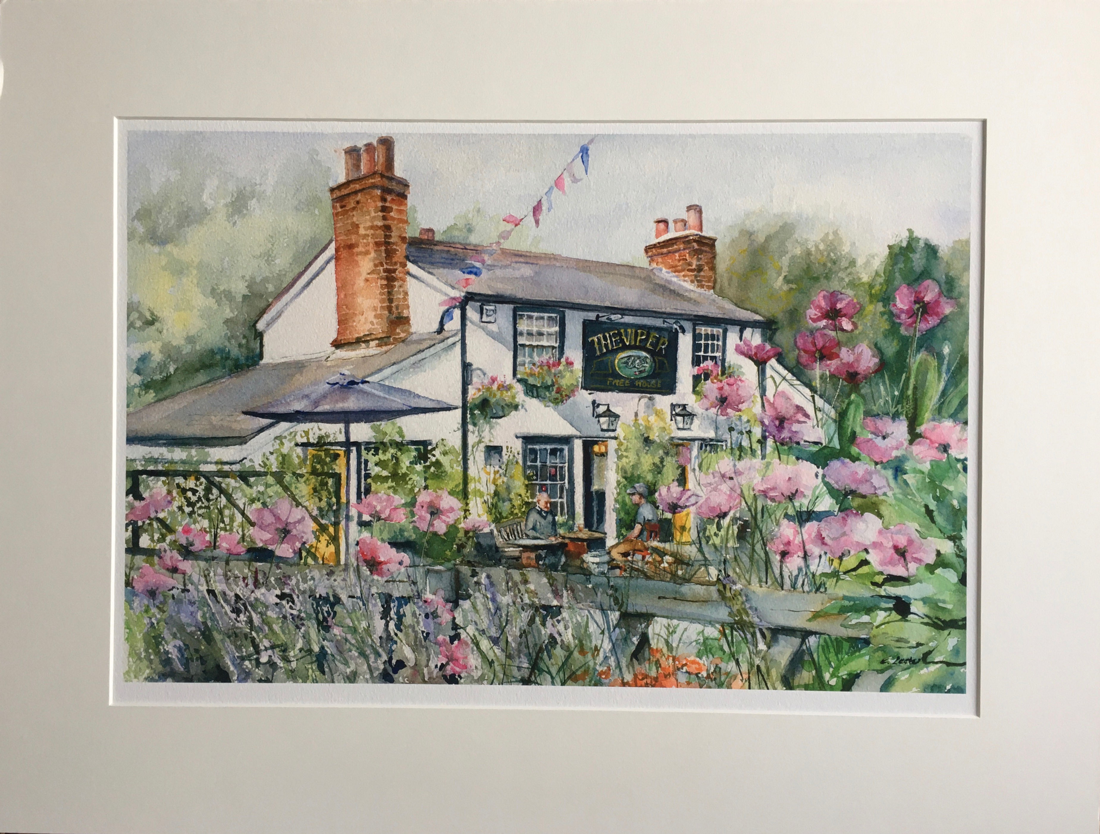 "The Viper through the flowers"