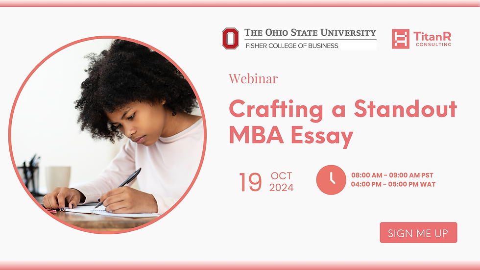 Crafting a Standout MBA Essay
