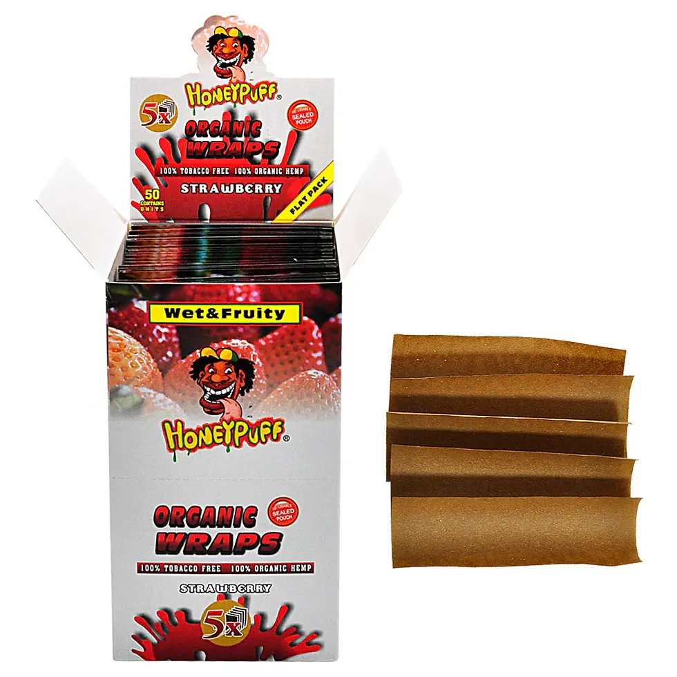 Thumbnail: HONEYPUFF Strawberry Flavored Rolling Papers, King Size Cigarette Rolling Paper