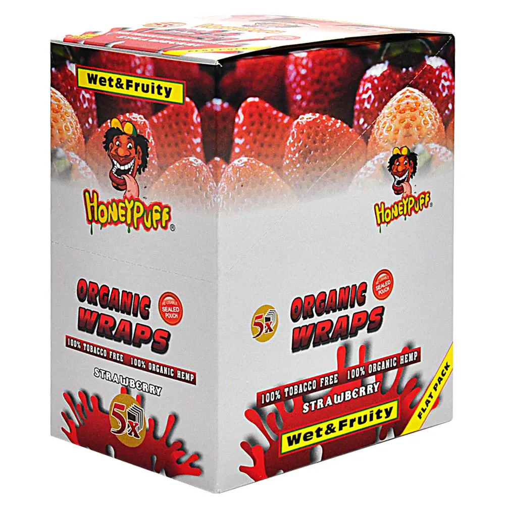 HONEYPUFF Strawberry Flavored Rolling Papers, King Size Cigarette Rolling Paper
